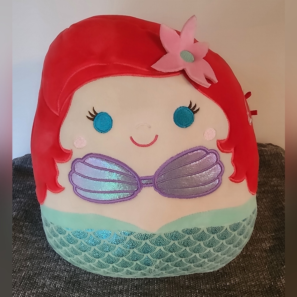 Squishmallow Disney Princess Ariel Soft Plush The Little Mermaid 12"
